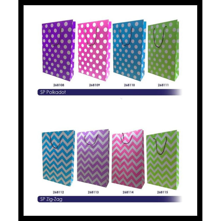 

NS8N PAPERBAG HQ TEBAL POLKADOT / STRIP/ TAS SNACK BY ESSLSHOP2 V8L8