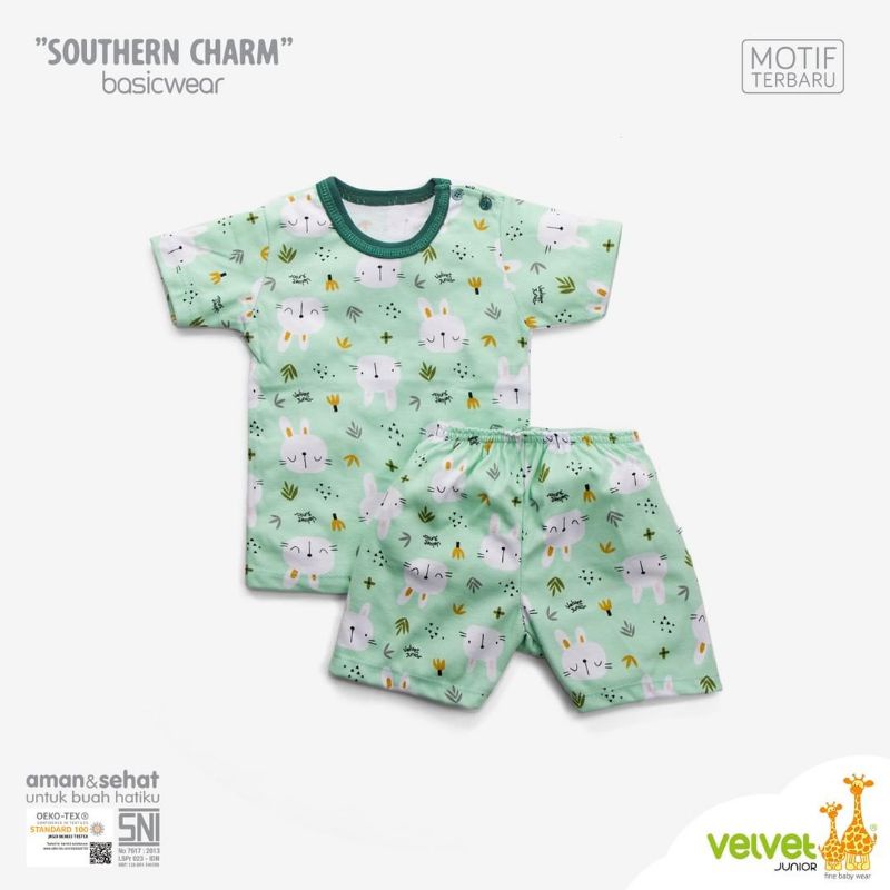 Velvet Stelan Pendek Southern Charm