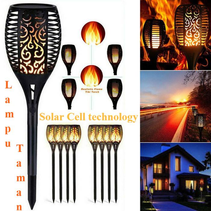 Lampu | Lampu Taman Obor Solar Led / Lampu Tancap Model Obor Tenaga Surya Led