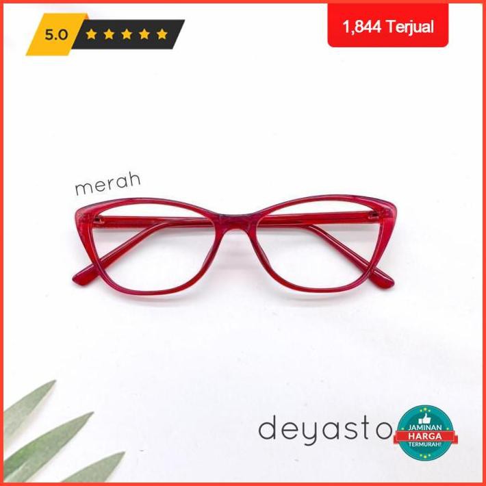 Big Sale Frame Kacamata Minus Kate Spade 107 Cat Eye Wanita Pink - Hitam Kilap Termurah