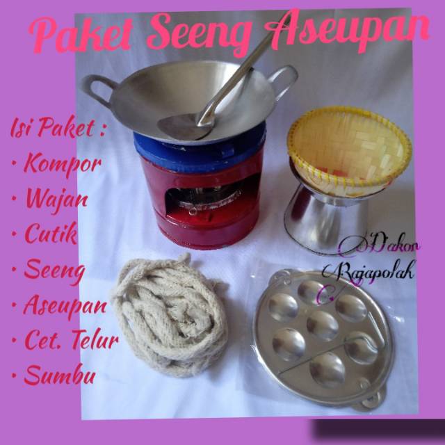 Paket Seeng Aseupan mainan masak-masakan mini anak
