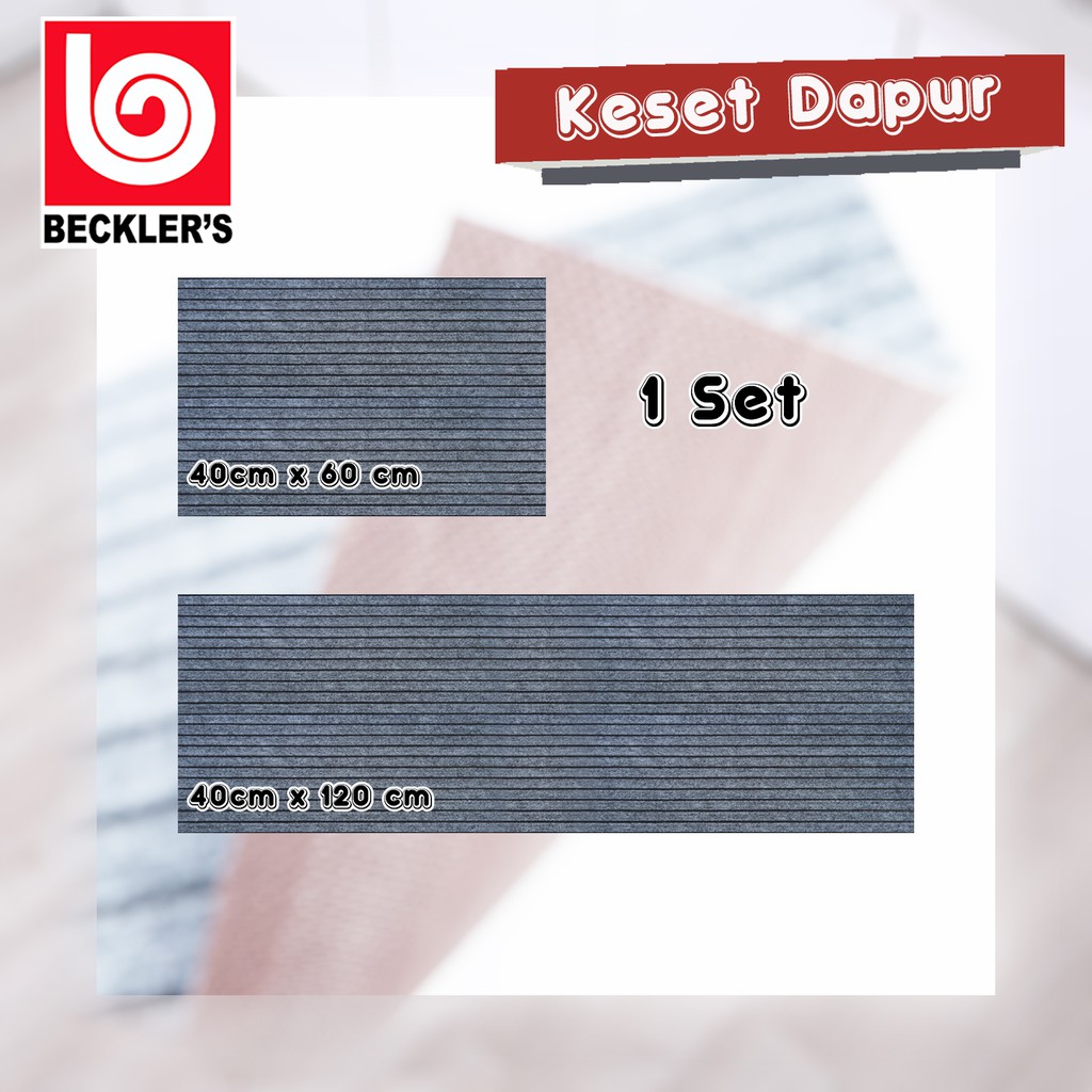 KESET DAPUR 2IN1 PREMIUM / KITCHEN MAT BAHAN KARET PVC ANTISLIP RUBBER