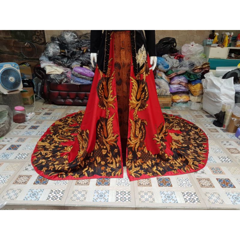 rok ekor satin batik cantik