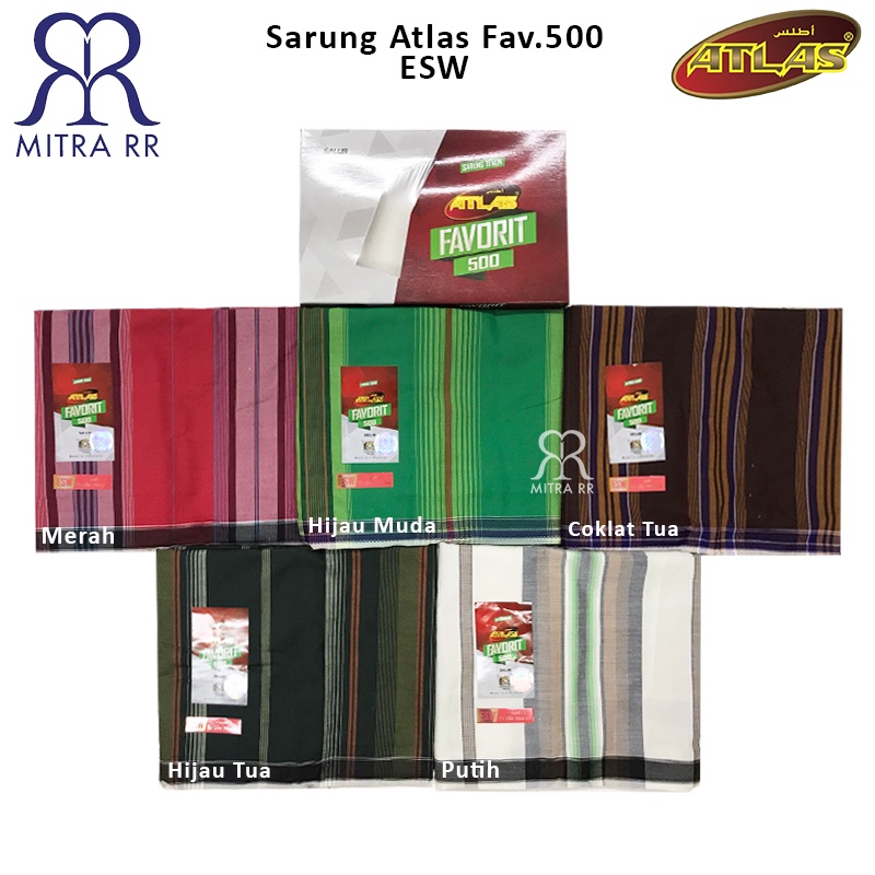 Sarung Atlas Favorit 500 ESW Es Lilin Warna Sarung Dewasa Motif Salur