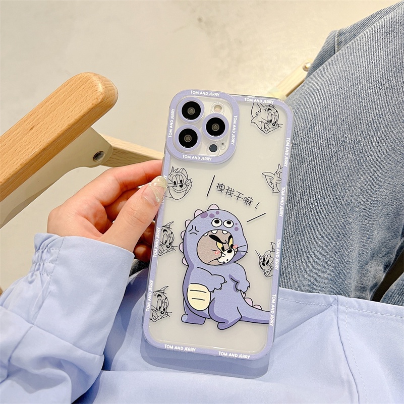 Soft Case Silikon TPU Transparan Motif Kartun Dinosaurus Untuk Xiaomi Redmi Note 11 11s 10s 9 8 Pro 10C 10A 10 9A 9C 9T Mi 11 Lite 11T Pro Poco F3 X3 NFC Pro