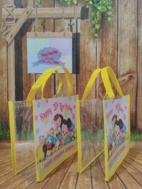 Tas Souvenir Ulang Tahun / Goodie bag / Tas mika / souvenir ultah / tas souvenir / kantong mika-3