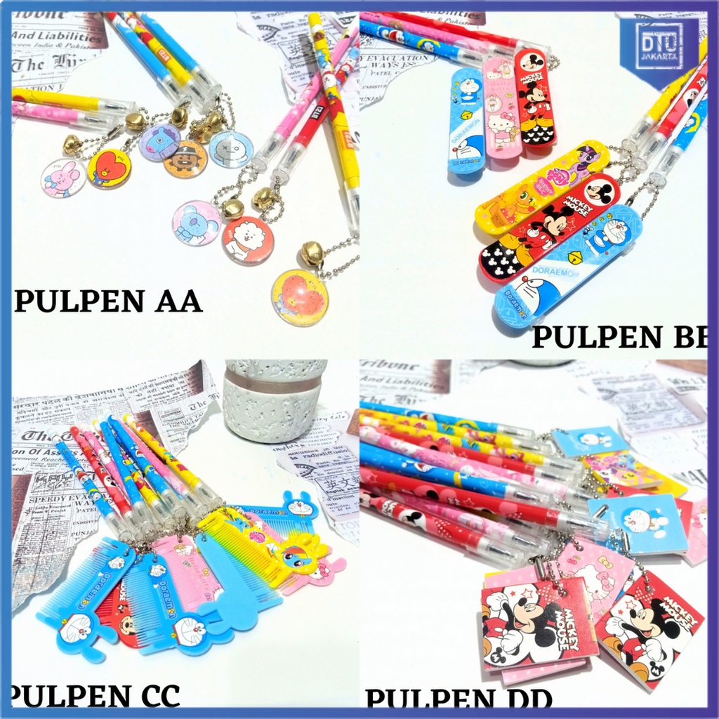 

[DTU] Pulpen / Pen Gantungan Lucu dan Unik Berbagai Variasi