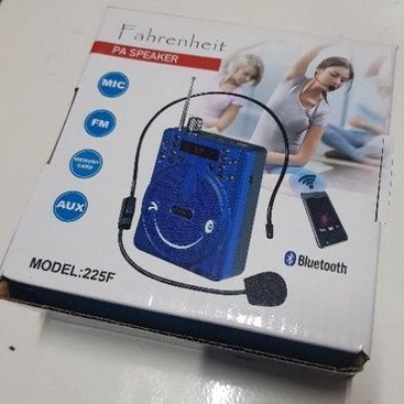 Portable loud speaker FAHRENHEIT 225F BLUETOOTH mic bando speaker pinggang tour guide, guru senam, tari, penyiar radio