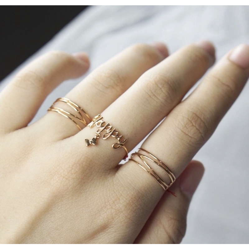 Cincin emas UBS LINEA HAPPY kadar 375