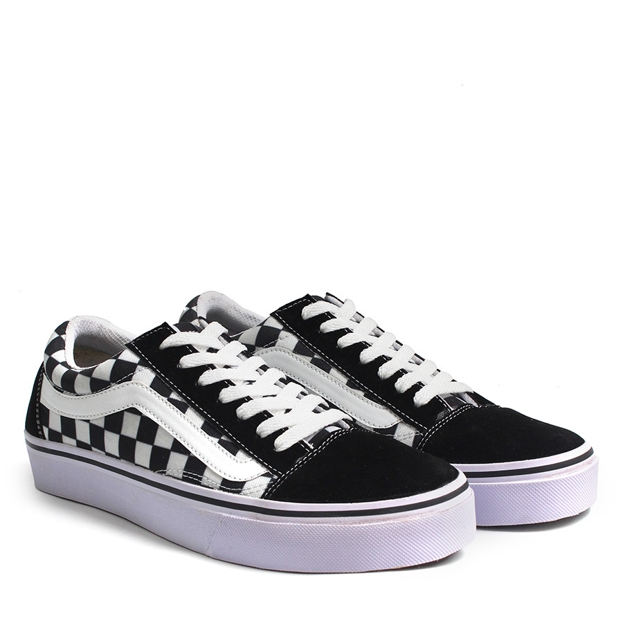 Sepatu Sneakers Pria Vans Old skhool Motif 3D Sepatu Sneakers Kets + BOX Terlaris