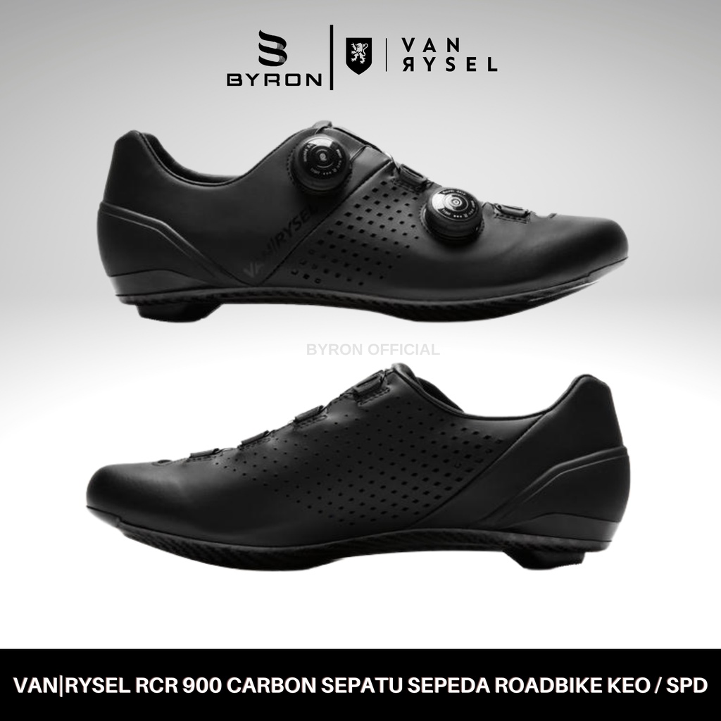 VANRYSEL Sepatu Sepeda Sol Carbon RCR900 Roadbike Cleat KEO LOOK / SPD