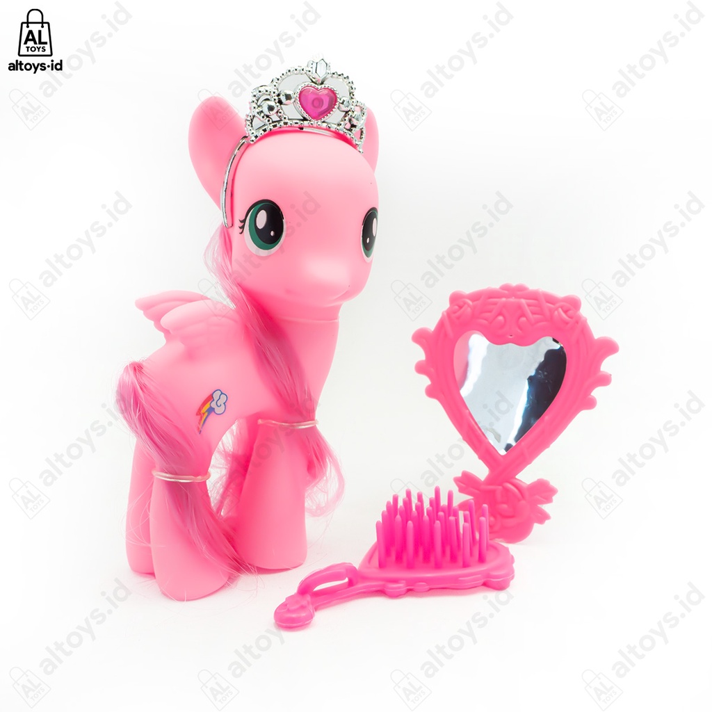 Mainan Boneka Kuda Poni Mini Set Karet