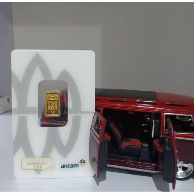 Logam Mulia Antam 1 gram Certicard Certibol Certi Bolong (tahun 2018)