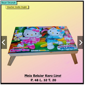 Meja Belajar Lipat Anak Perempuan / Meja Belajar Kayu Lipat Karakter Anak Perempuan New