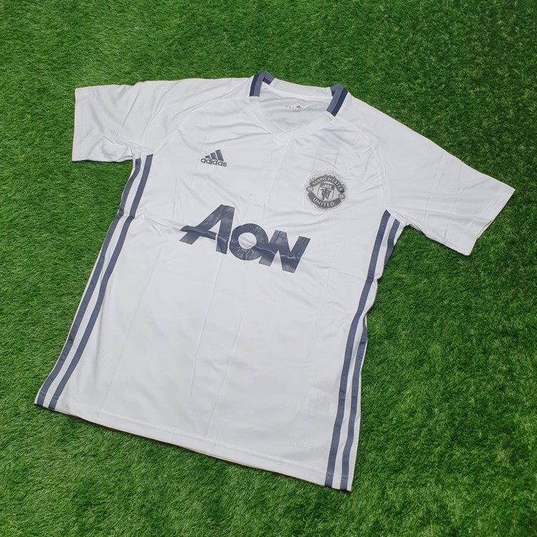Jersey Bola MANCHESTER UNITED AON PUTIH TRAINING 2018/2019 Grade Ori