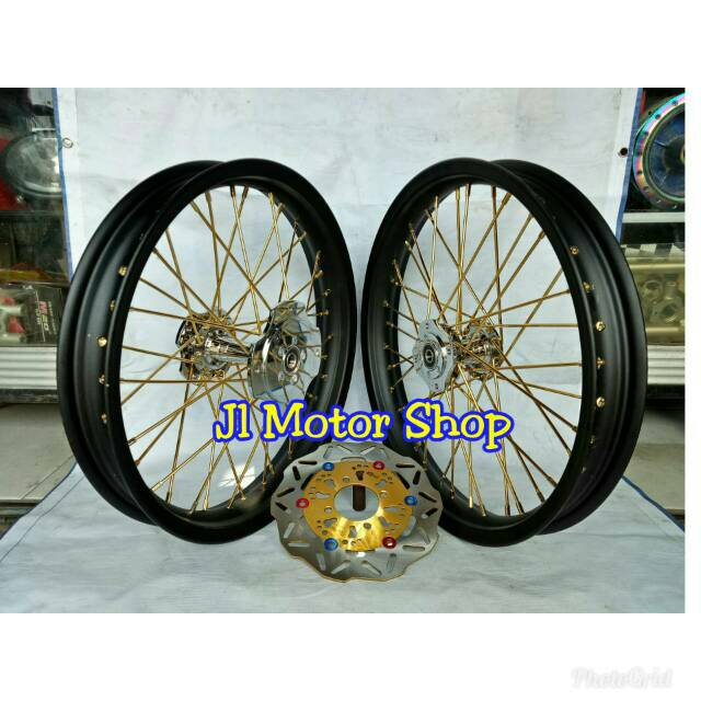 Sepaket Velg Jari Jari Tromol Becak Vixion New CB 150 - CBR 150 - New Megapro - NINJA R RR SS Dll