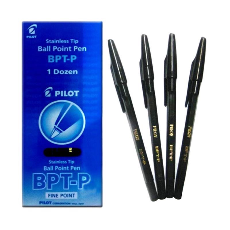 pen pilot lusinan isi 12 pcs perkotak pulpen pilot hitam biru per box