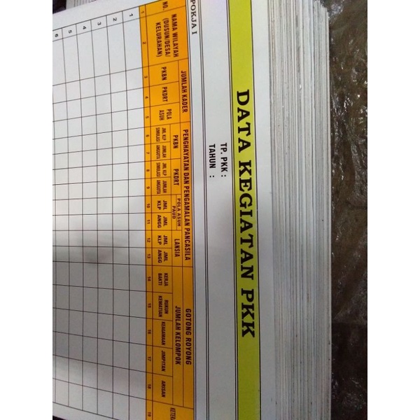 papan data pkk ready stok. papan pokja