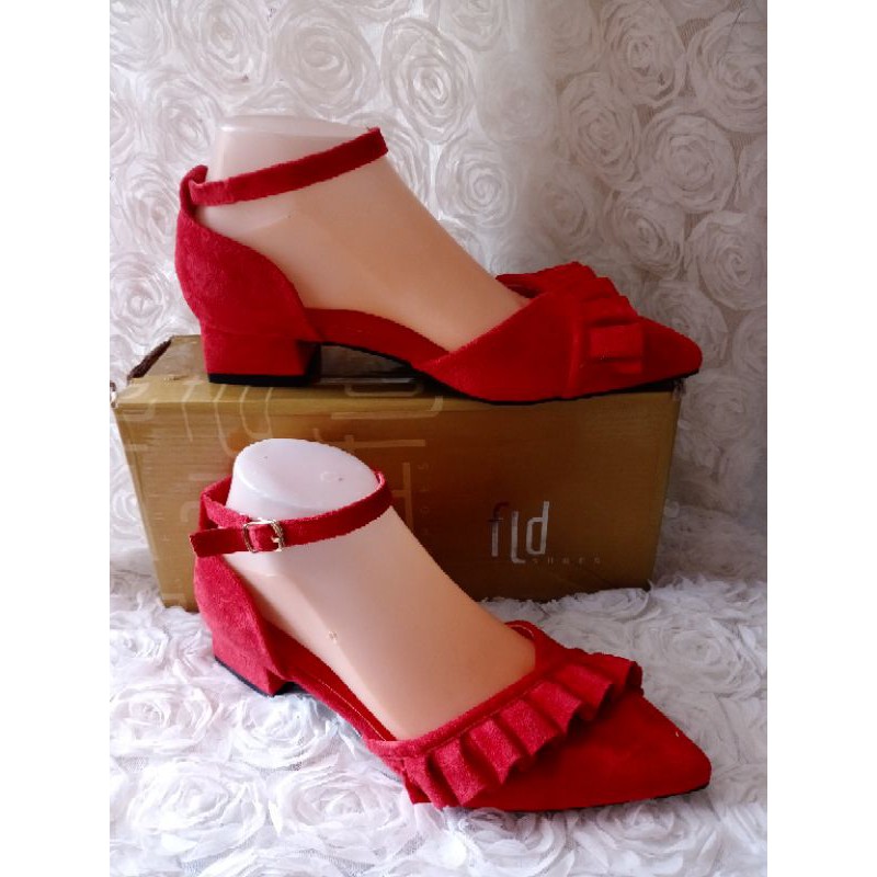 Fladeo 37 sepatu heels wanita hak pesta