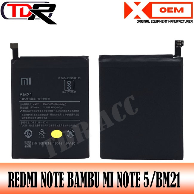 BATTERY BATERAI XIAOMI BM21 MI NOTE 5  MI NOTE BAMBU