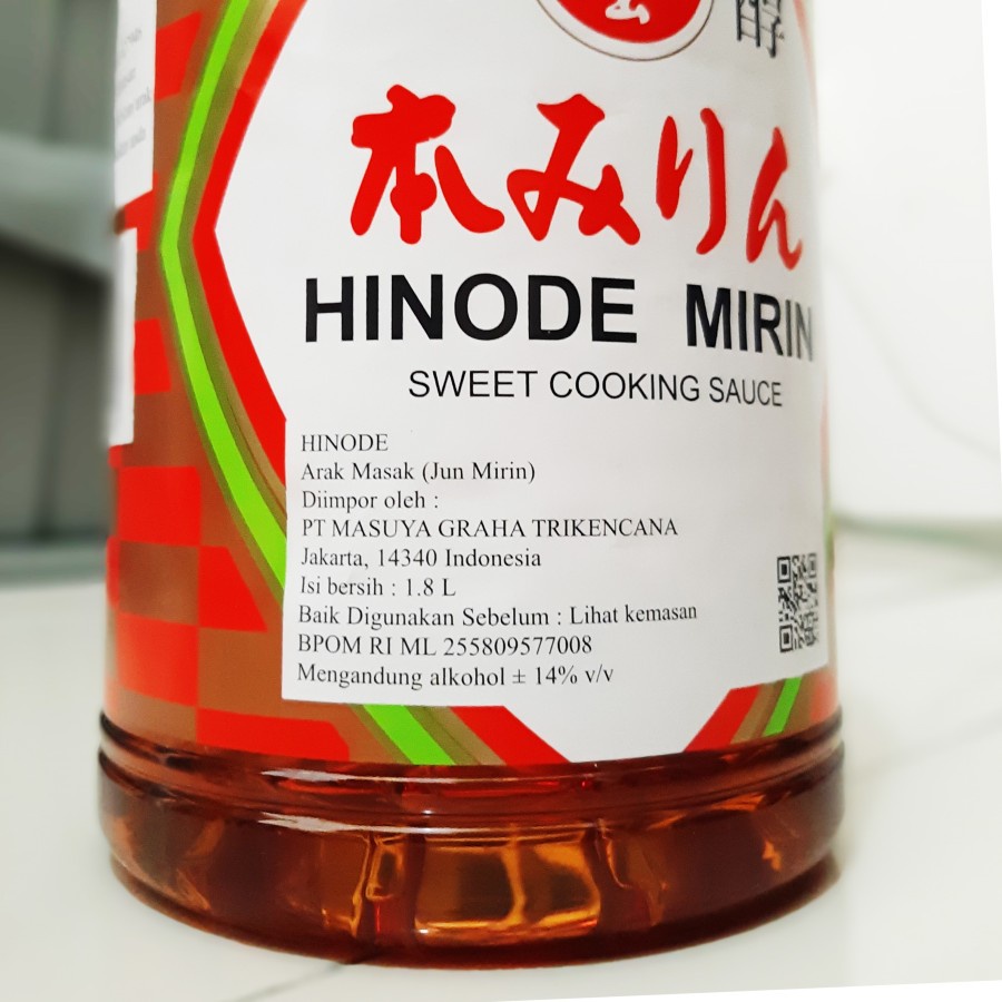 Hinode Jun / Mirin Sweet Cooking Rice Arak Masak Manis / 1.8L 1.8 L