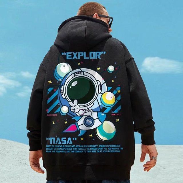 HOODIE UNISEX EXPLOR GALAXY SIZE M - XXL / HOODIE PRIA TEBAL