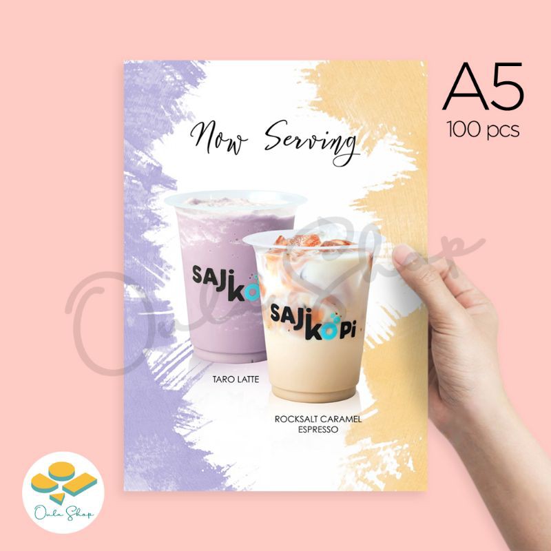 

Cetak brosur flyer A5 100 lembar digital print express cepat