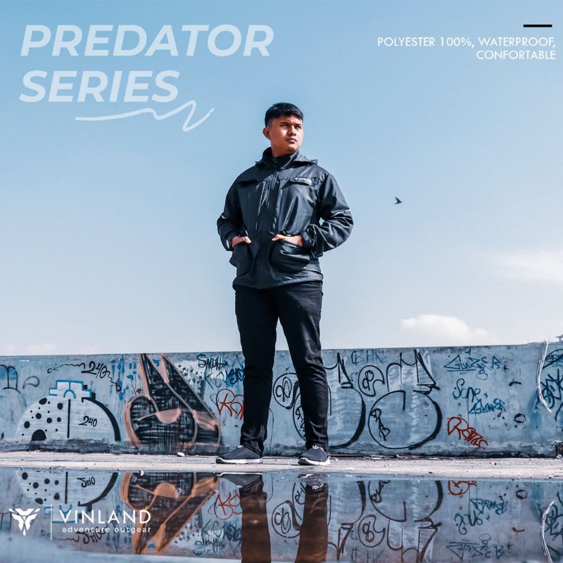 NEW SERIES/ JAKET VINLAND SERIES PREDATOR HITAM