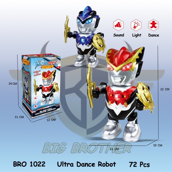 GROSIR  BRO1022 Ultraman Hero Mainan Anak Robot Robotan BIGBROTHER - Merah