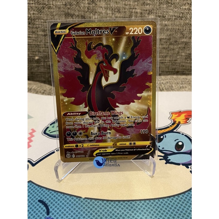 Pokemon TCG English Galarian Moltres V Secret Rare Brilliant Stars