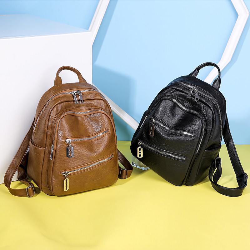 tahan air ransel COD√ STYLISH BACKPACK WANITA IMPORT TAS  BAG backpack waterproof wanita RANSEL FASHION Kulit Kualitas  bagus  7075