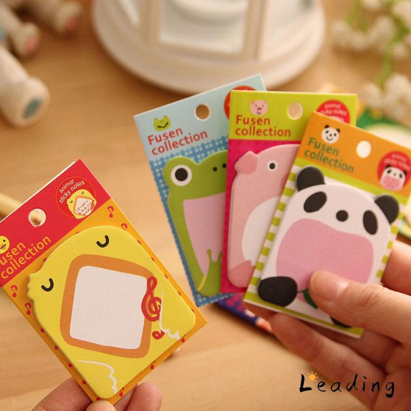 Imoda Kawaii Animals 20 Post-It Notes Waktu Merekam Post-It Notes Catatan Pelajar/Kantor-Le