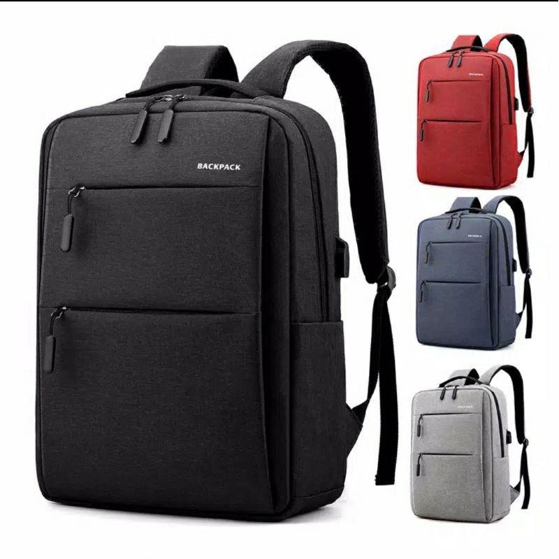 BUY 1 GET 3 Tas Ransel 3 in 1 Backpack Import SET 3 Tas Punggung Pria Tas Kantor FREE Tas Selempang dan Pouch Tas SMA-Kuliah Pria Wanita Unisex