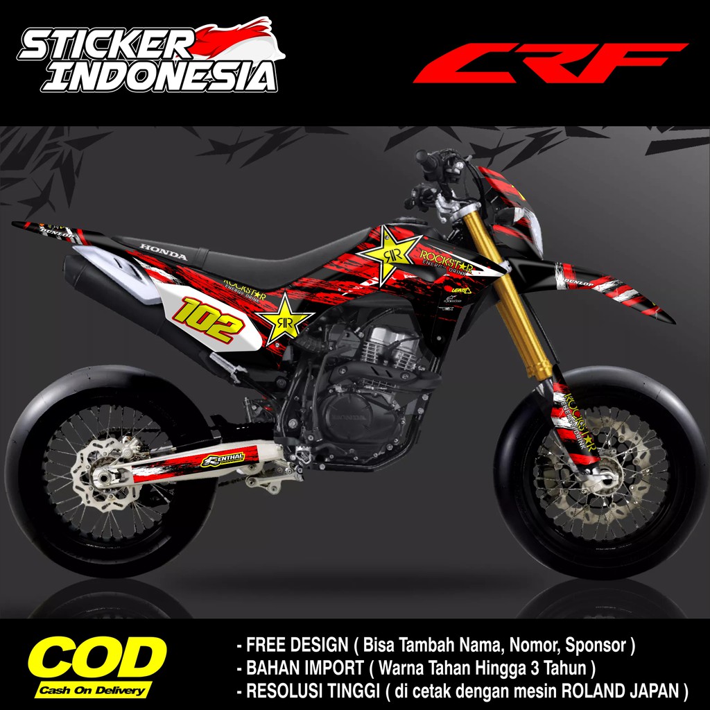 STICKER DECAL Trail CRF STRIPING FULL BODY ROCKSTAR