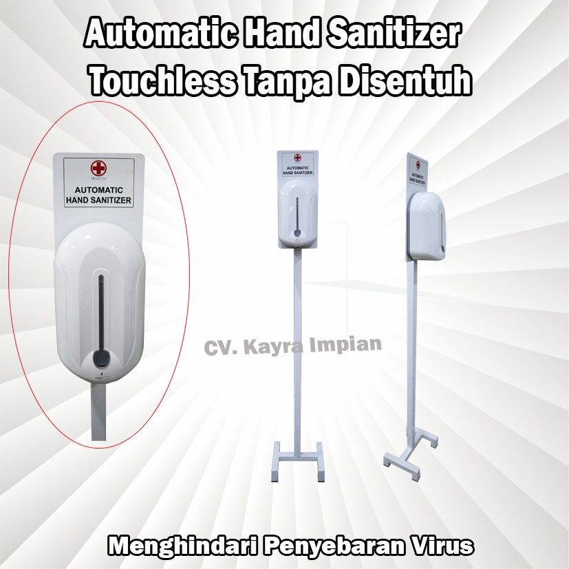 Automatic Hand Sanitizer + Stand Tiang Tempat Hand Sanitizer Komplit