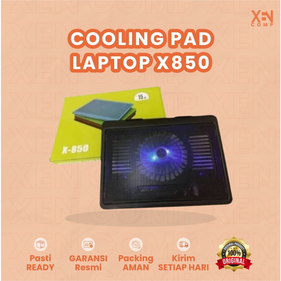 Kipas Laptop / Notebook Cooling Pad / Cooler Fan X 850 / X850 up to 15 inch