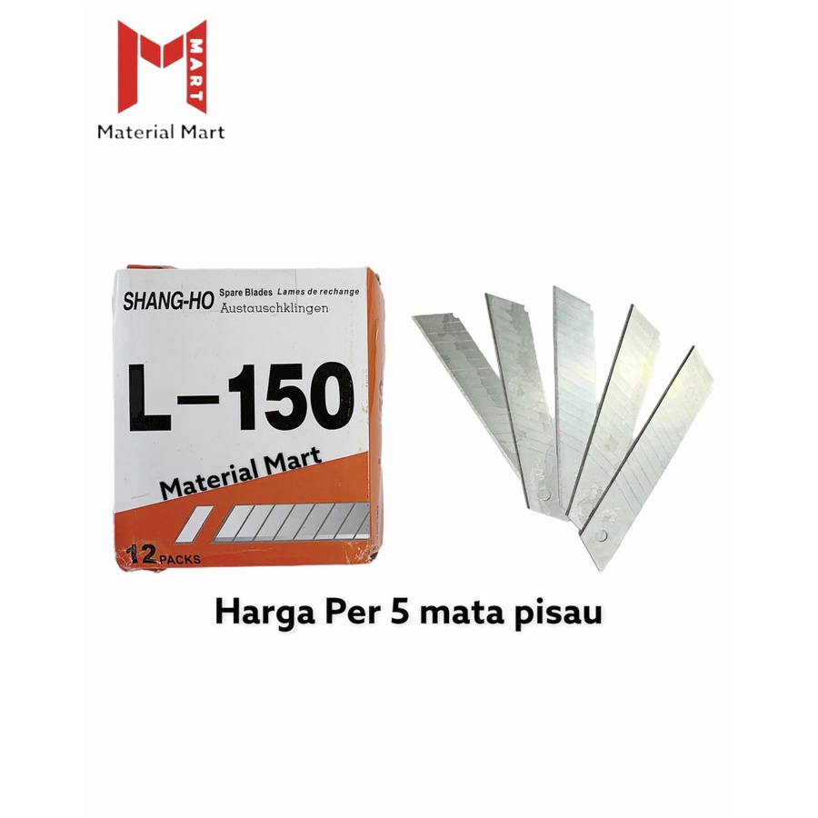 Isi Cutter Besar L 150 MURAH | Isi Cuter L150 | Pemotong Kertas Isi 5 | Material Mart