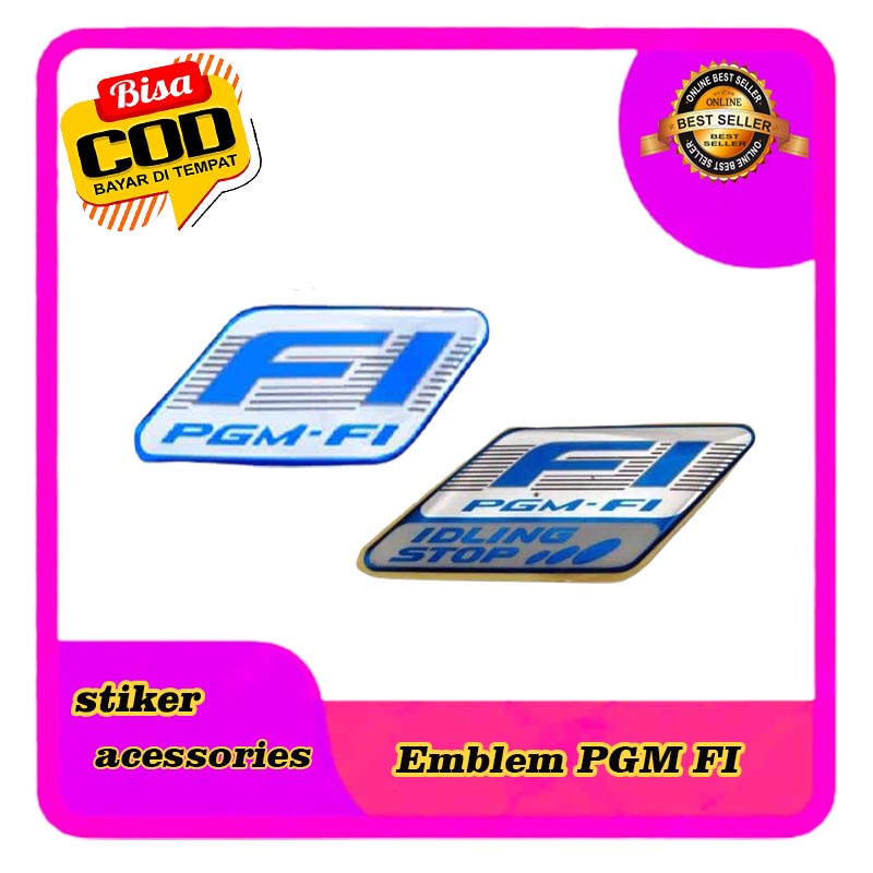 emblem timbul logo honda PGM FI BEAT vario supra 125 vario techno emblem PGM IDLING STOP stiker hond