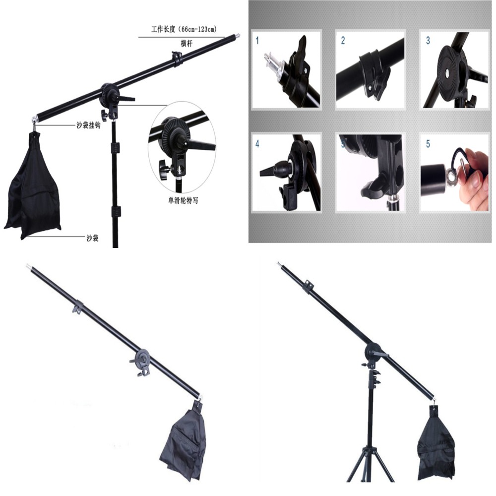 TaffSTUDIO Video Boom Arm Stand Bracket Telescopic Lampu Foto Studio - SB36WE