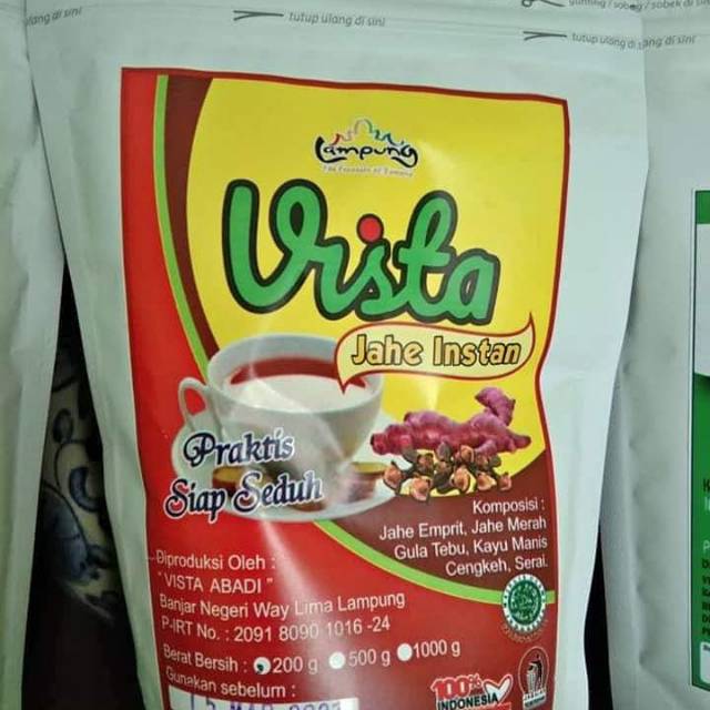 

Jahe merah bubuk siap seduh asli Lampung Selatan sertifikasi MUI berat 200gr