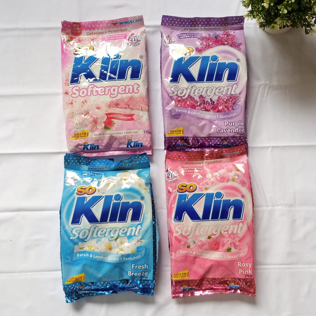 So Klin Softergent Deterjen Bubuk 770 gr (gratis Piring)