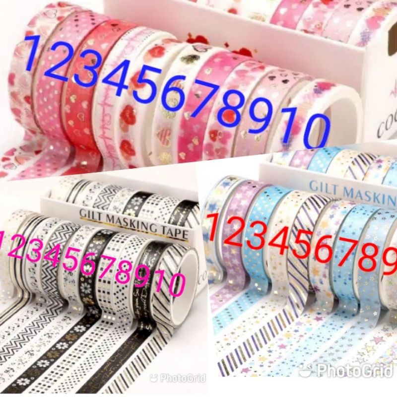 

Gliter masking washi tape washitape 8mm panjang 2m dijual ecer satuan