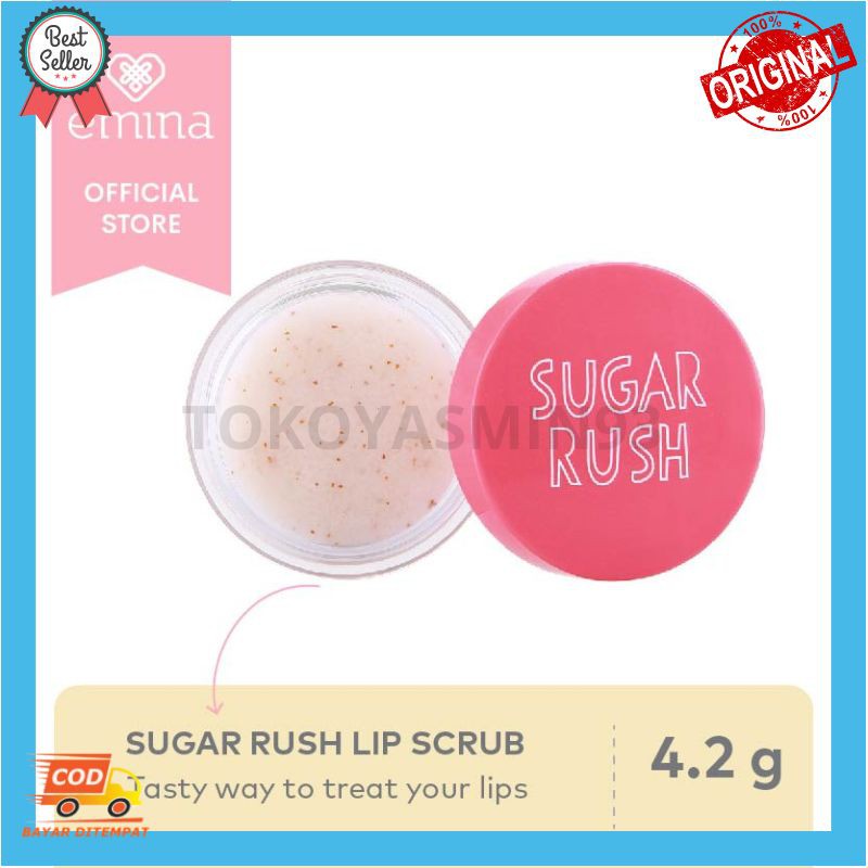 Emina Sugar Rush Lip Scrub 4.2 g Murah