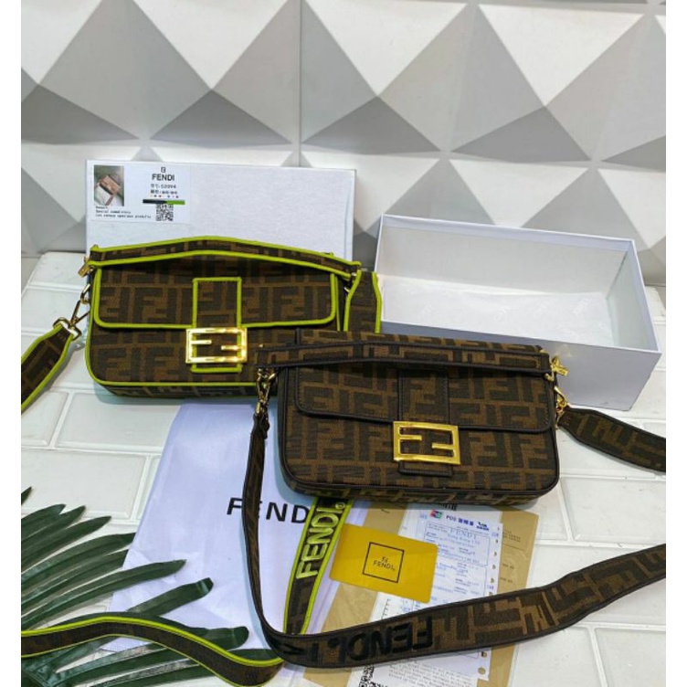 FENDI BAGUETTE KANVAS ADA NO SERI FREE BOX