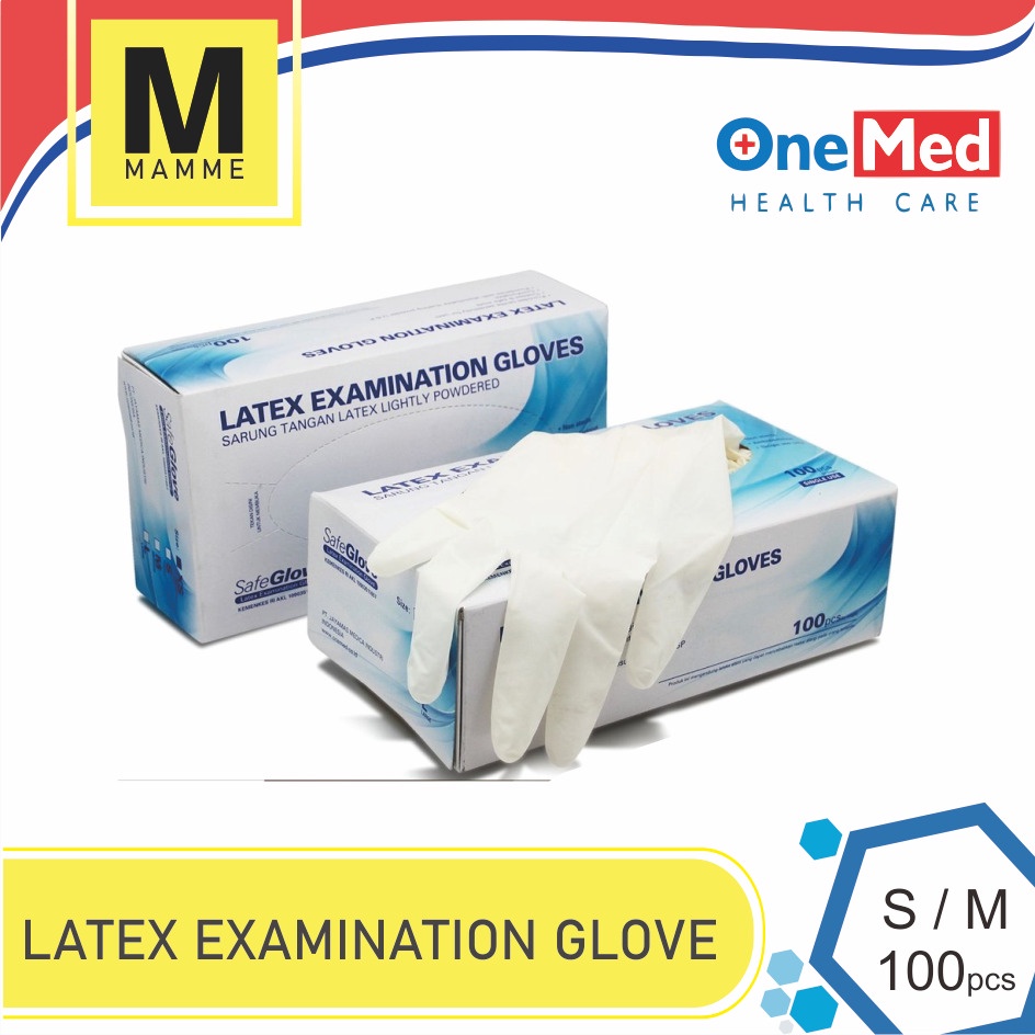 Safeglove Sarung Tangan Latex Handscoon Gloves S100/M100