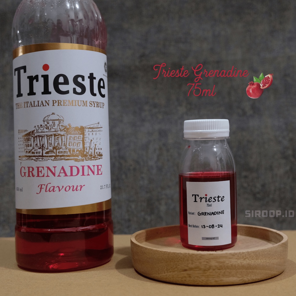 

Repack Trieste The Italian Premium Syrup Grenadine (30ml, 75ml, 100ml)