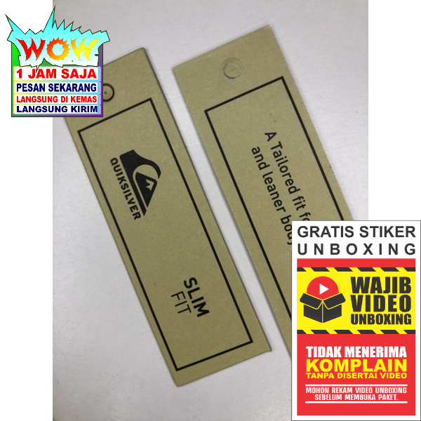 

QUIKSILVER EXTRA LABEL TAG HANGTAG PREMIUM CO 1X DI KIRIM 600PCS