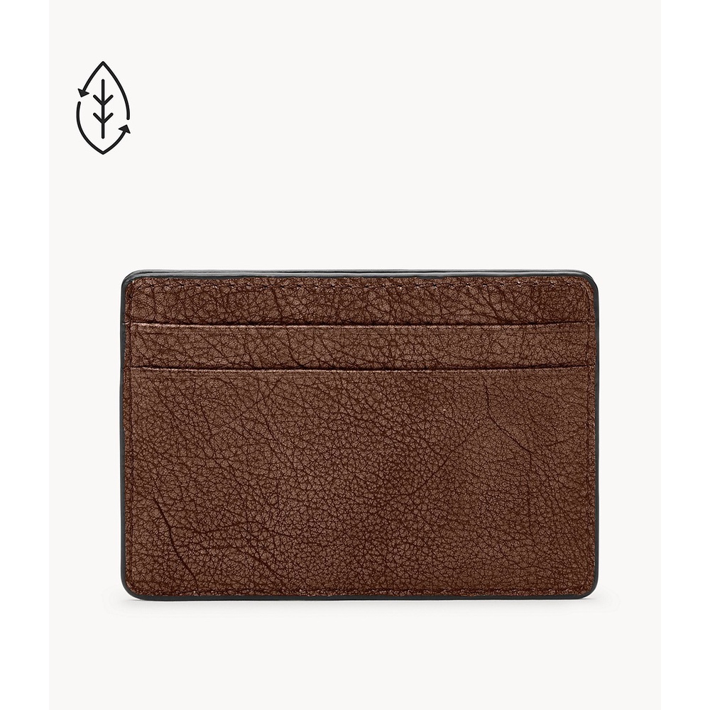 Fossil Steven Card Case Medium Brown Dompet Kartu Pria - ML4395-210