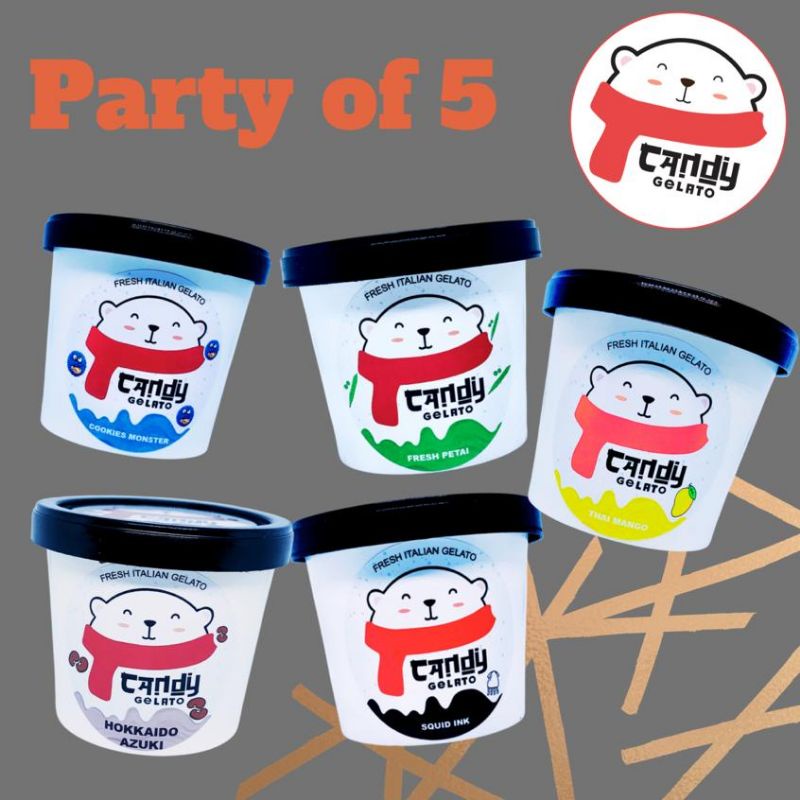 

Gelato Party of 5 Cup