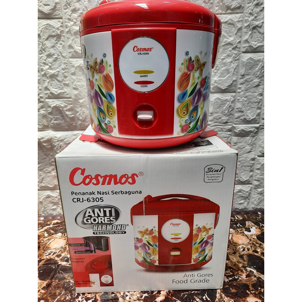 COSMOS Magic Com CRJ 6305 Anti Lengket / Rice Cooker kosmos / Penanak nasi Mejikom